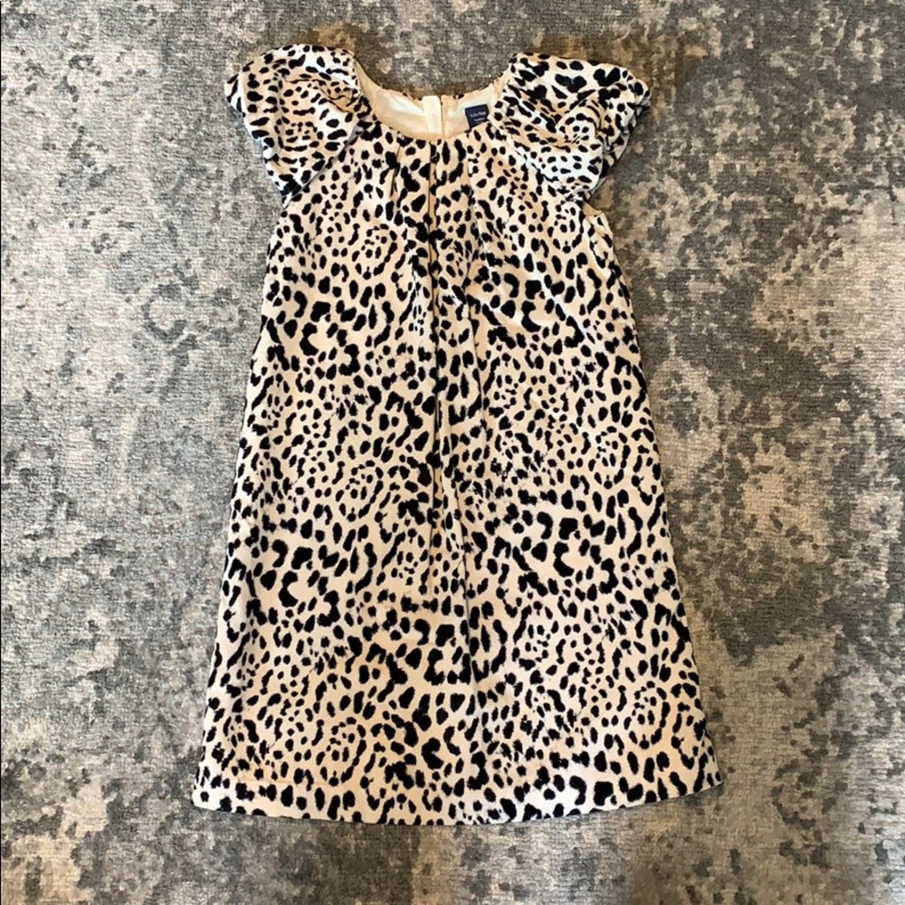 Baby Gap Corduroy Black & White Leopard Dress 5T